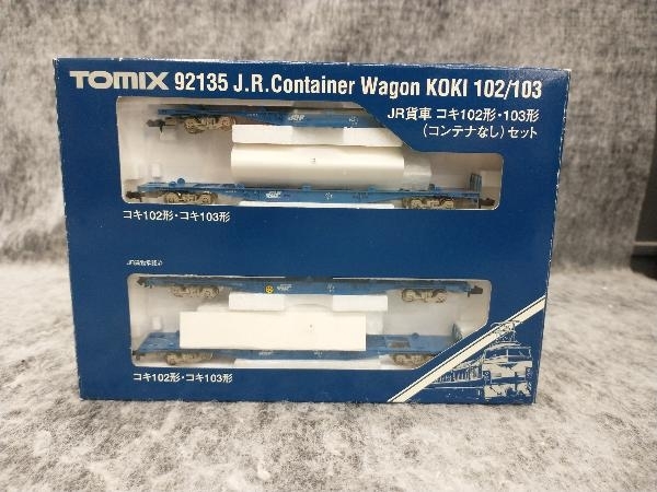 ジャンク 動作未確認 ⑨ Nゲージ TOMIX 92135 コキ102・103 (コンテナ