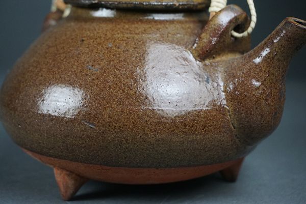 B-459□鹿児島 薩摩焼 苗代川焼蕎麦釉急須 茶道具煎茶具 | [東山
