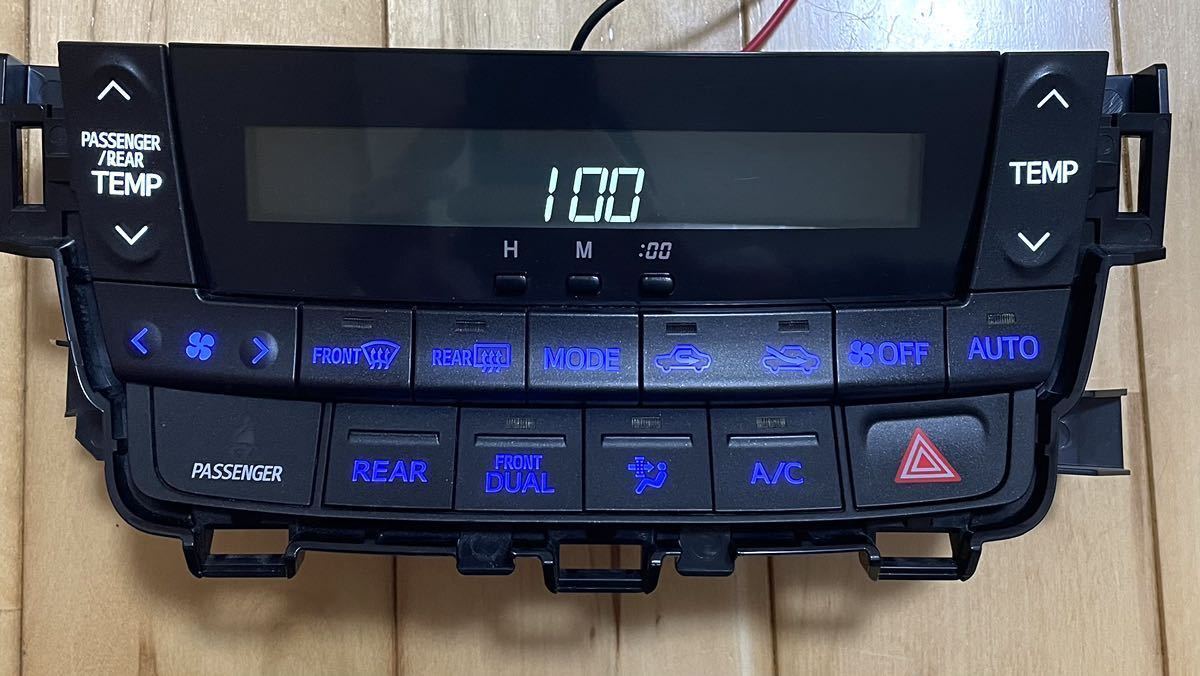 トヨタ　ヴェルファイア　アルファード　ANH20W エアコン スイッチ パネル　LED 打ち替え品　55900-58270