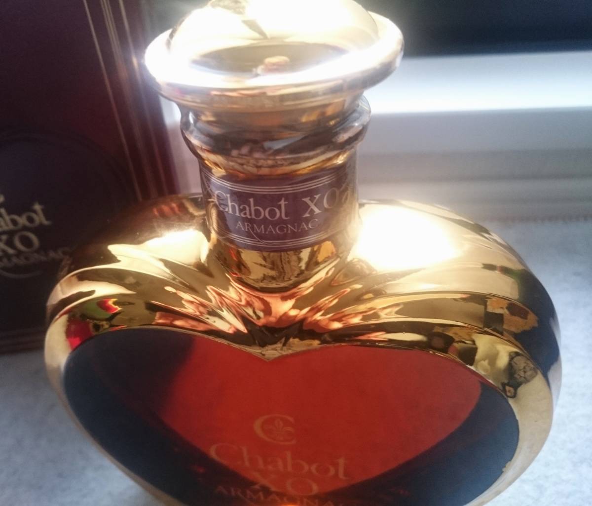 Chabot Cognac ダック型ボトル 3点セット 古酒未開封 Chabot XO ハートボトル ゴールド ARMAGNAC 40% 500ml XO