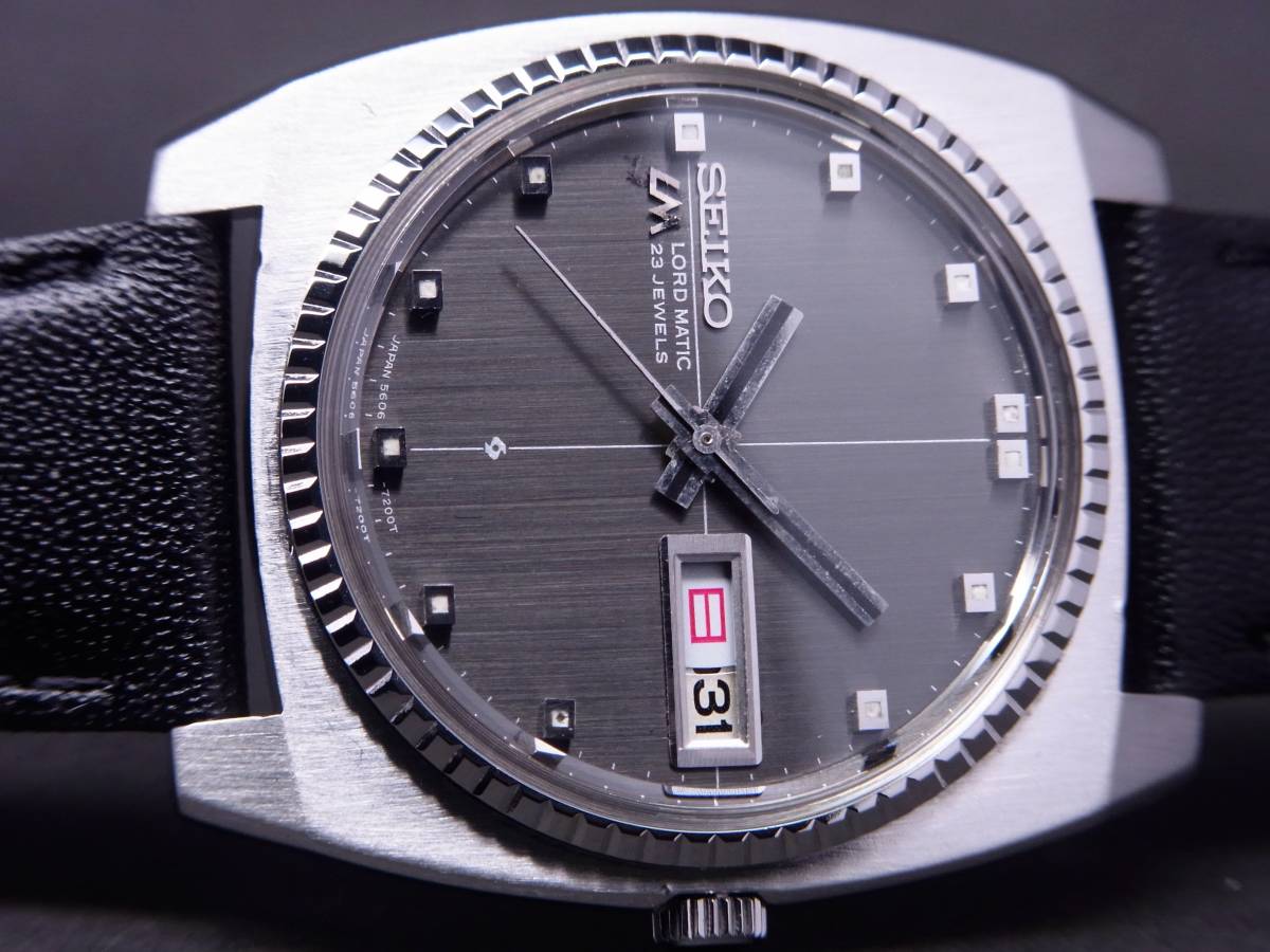 セイコー ロードマチック 23石 グレーダイアル ギザベゼル 1969年製 美 