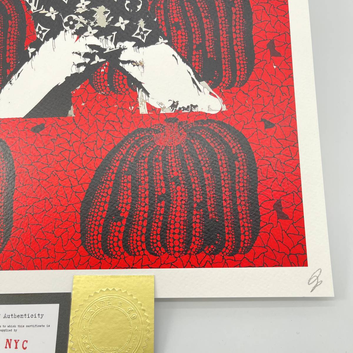 マット額/DEATH NYC シルクスクリーン/バンクシー/草間彌生/風船少女 マット額/DEATH NYC シルクスクリーン/バンクシー/草間彌生/風船少女