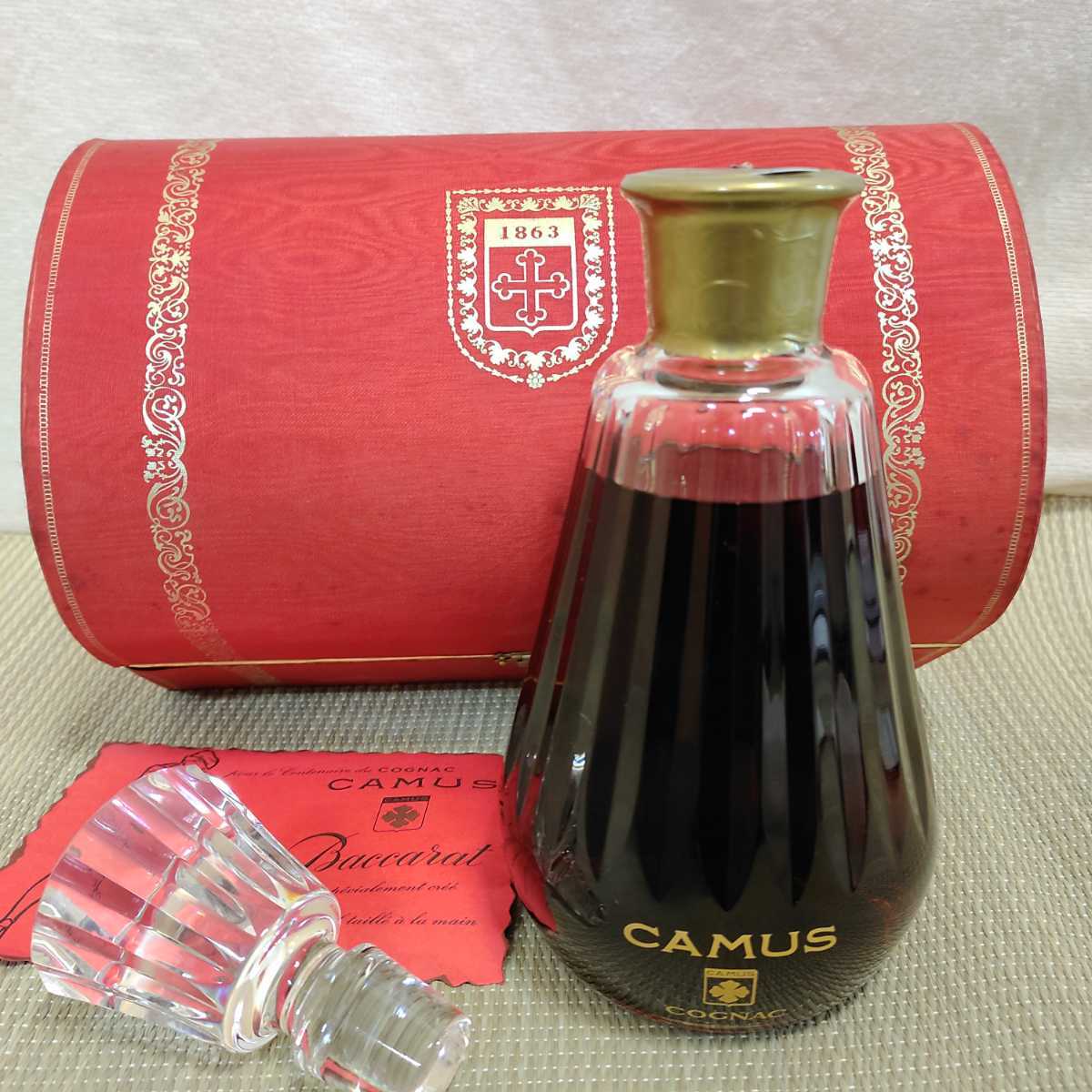 CAMUS Baccarat バカラ　カラフェ コニャック ブランデー 替え栓付 未開栓 CAMUS/カミュ カラフェ Baccarat/バカラ ブランデー コニャック