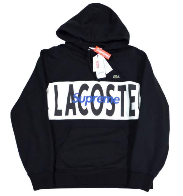 【新品】Supreme シュプリーム LACOSTE ラコステ 高級パーカー M（オーバーサイズ）メンズ カジュアルに ストレッチ有り 春秋冬 