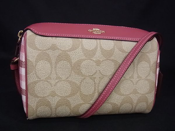 1円 □新品同様□ COACH コーチ F76630 シグネチャー PVC×レザー 