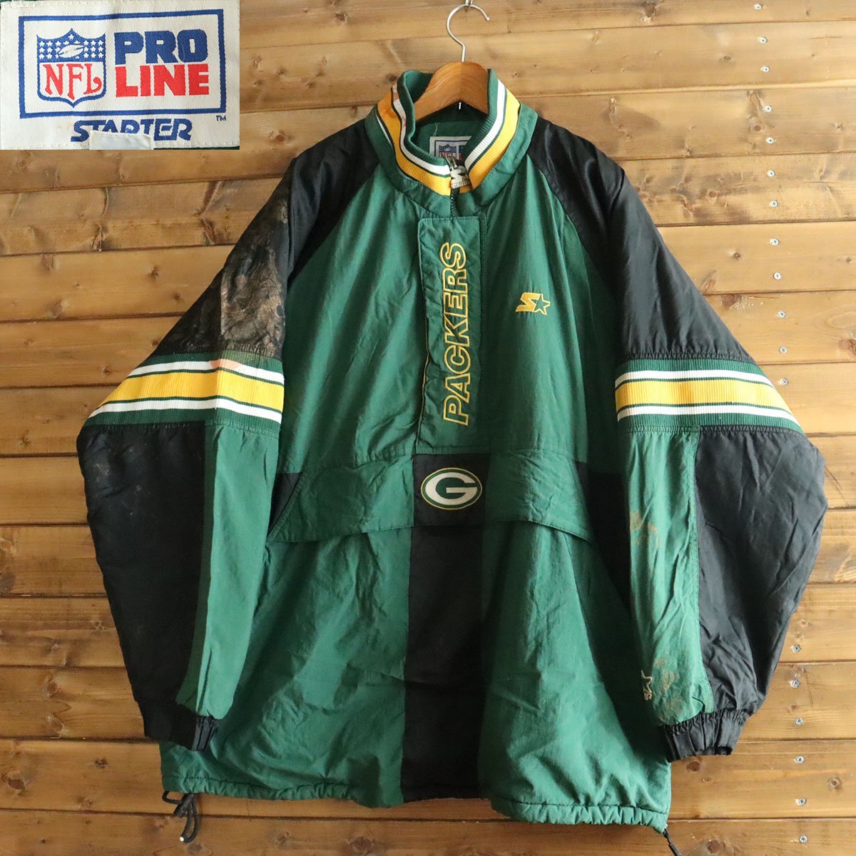 ☆1M/M8.29-3 NFL グリーンベイパッカーズ STARTER ハーフジップ 