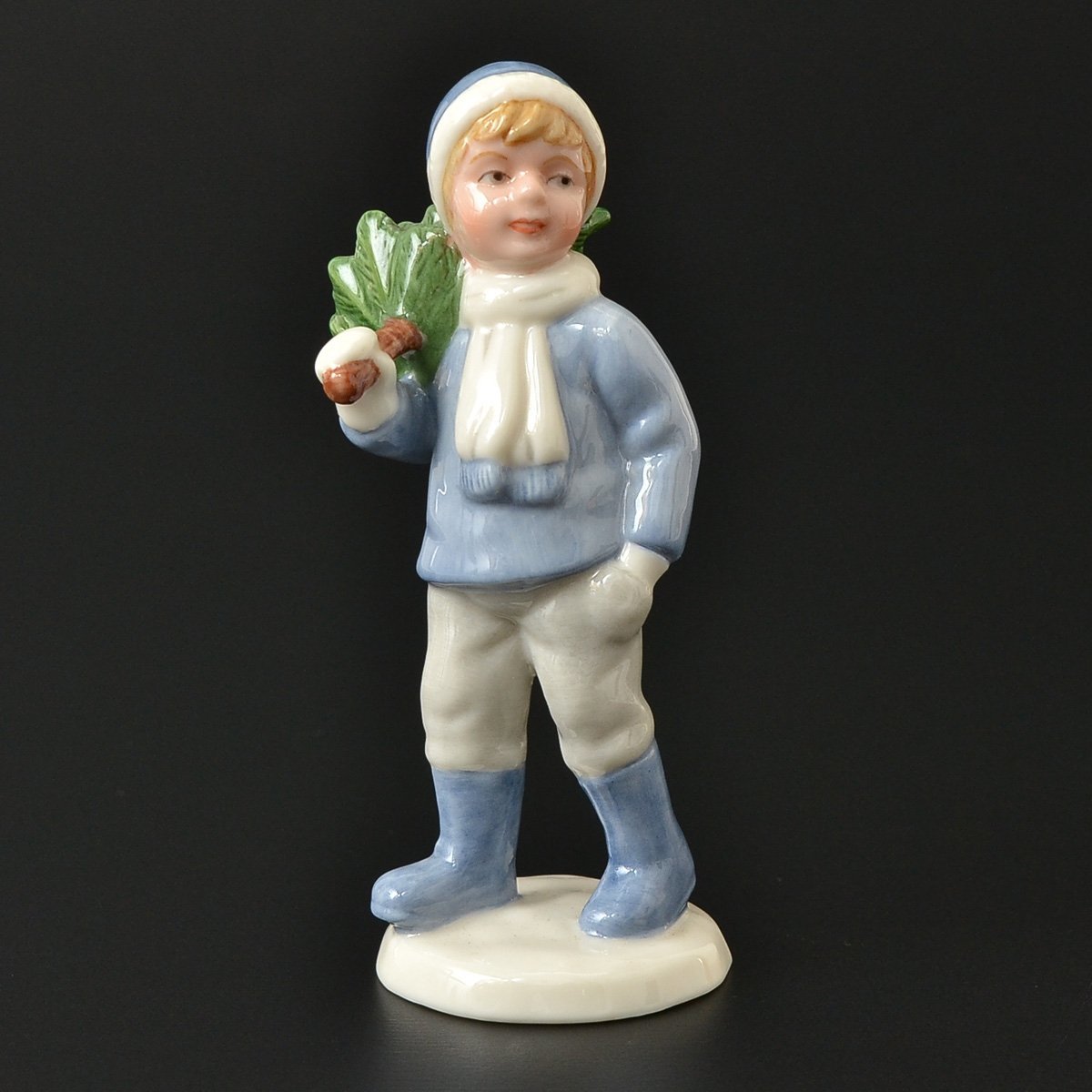 ◎443113 良品 Royal Copenhagen ロイヤルコペンハーゲン 2004年 アニュアル フィギュリン 少年 クリスマスツリー