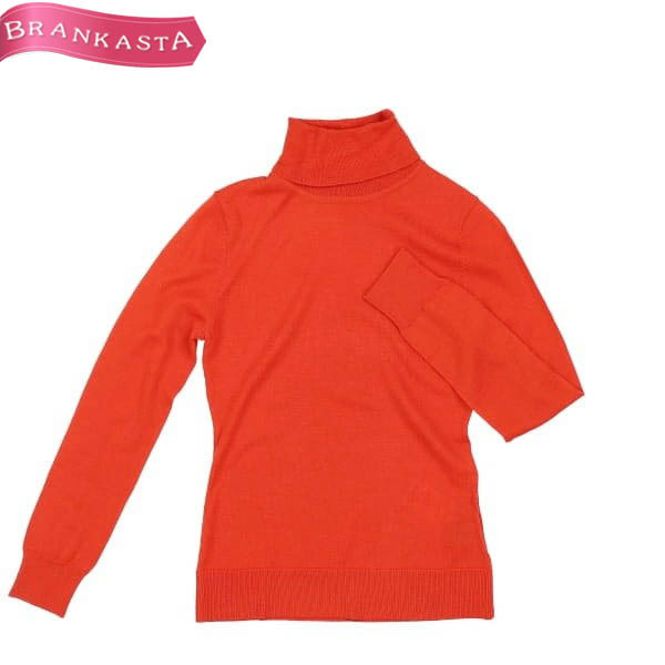 ANAYI/アナイ レディース 長袖 ニット トップス タートルネック ウール100％ 36 S相当 オレンジ [NEW]★41LE99