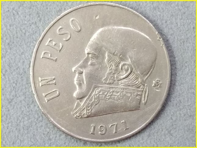 メキシコ 1ペソ 硬貨/1971年 UN PESO/ホセ マリア モレロス/旧硬貨
