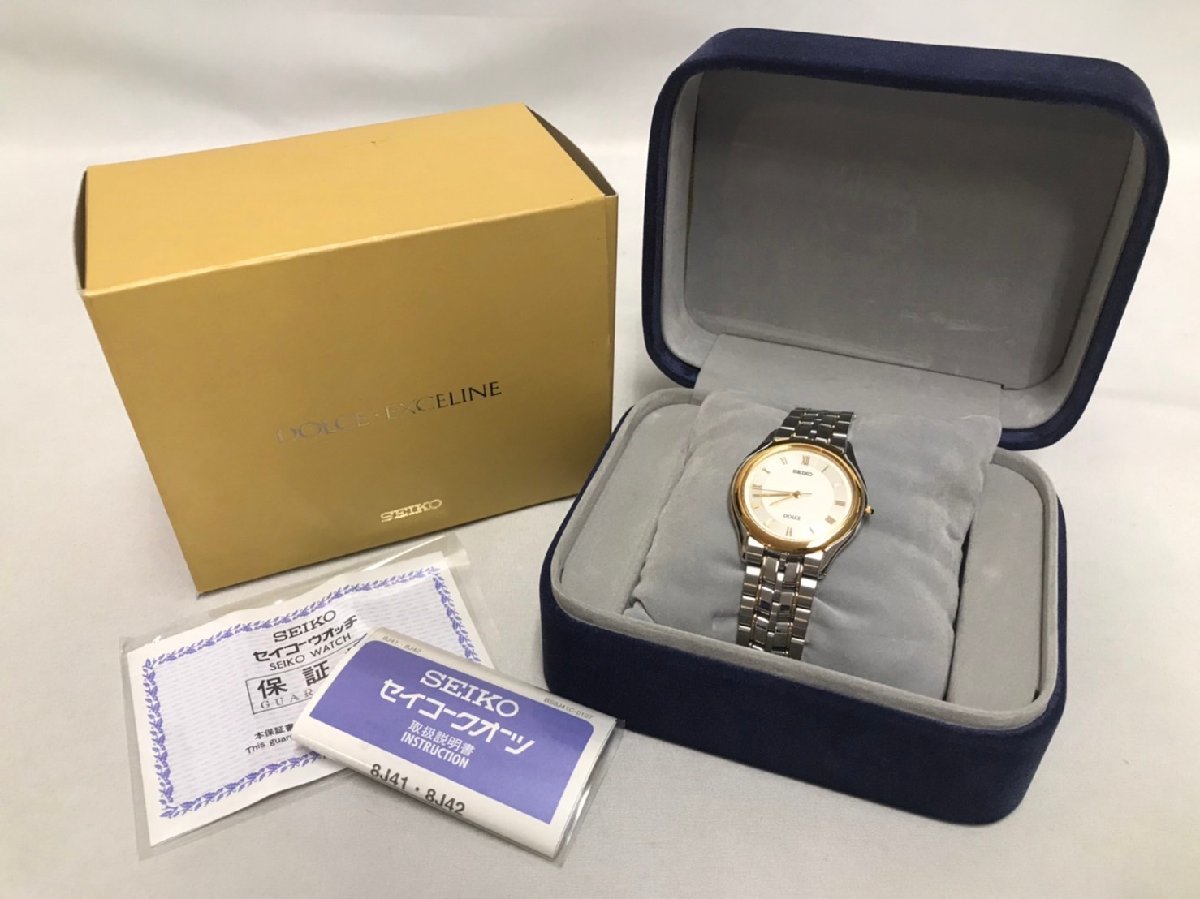 極美品♪SEIKO セイコー 腕時計 DOLCE ドルチェ 8J41-6030 QZ クォーツ 