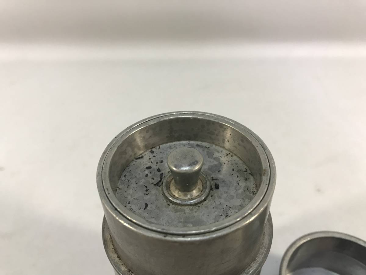 古錫 中国 茶筒 清順記号 坪周 錫 539g 煎茶道具 茶入