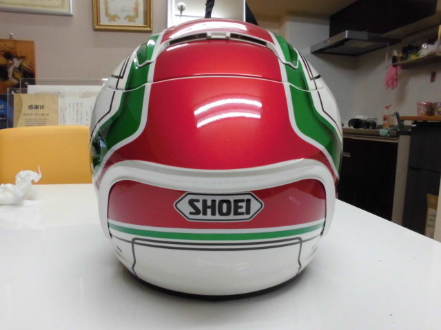 SHOEIヘルメット、X12、サイズLの中古品、新品チークパッド付き(L