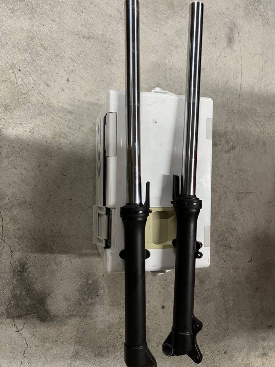 トリッカー DG10J純正フロントフォーク左右ショック オイル滲み トリッカー DG10J純正フロントフォーク左右ショック オイル滲み