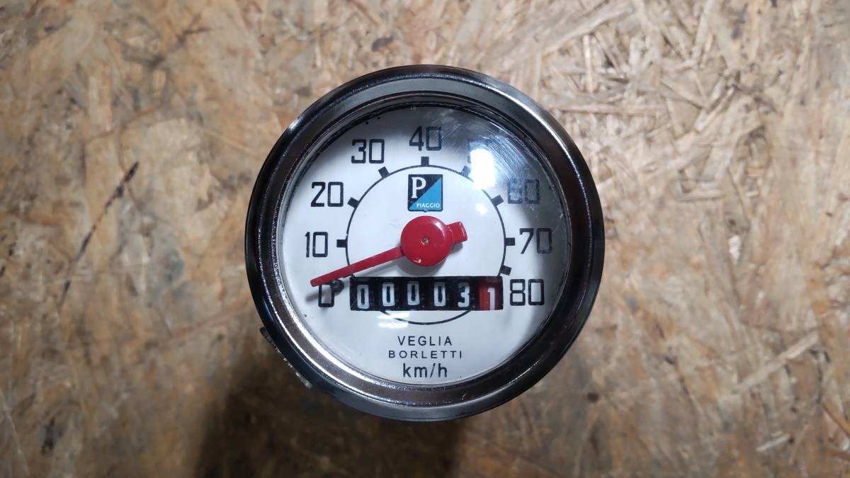 ベスパ ビンテージ 50 100 スピードメーター 未使用新品 80km ベスパ