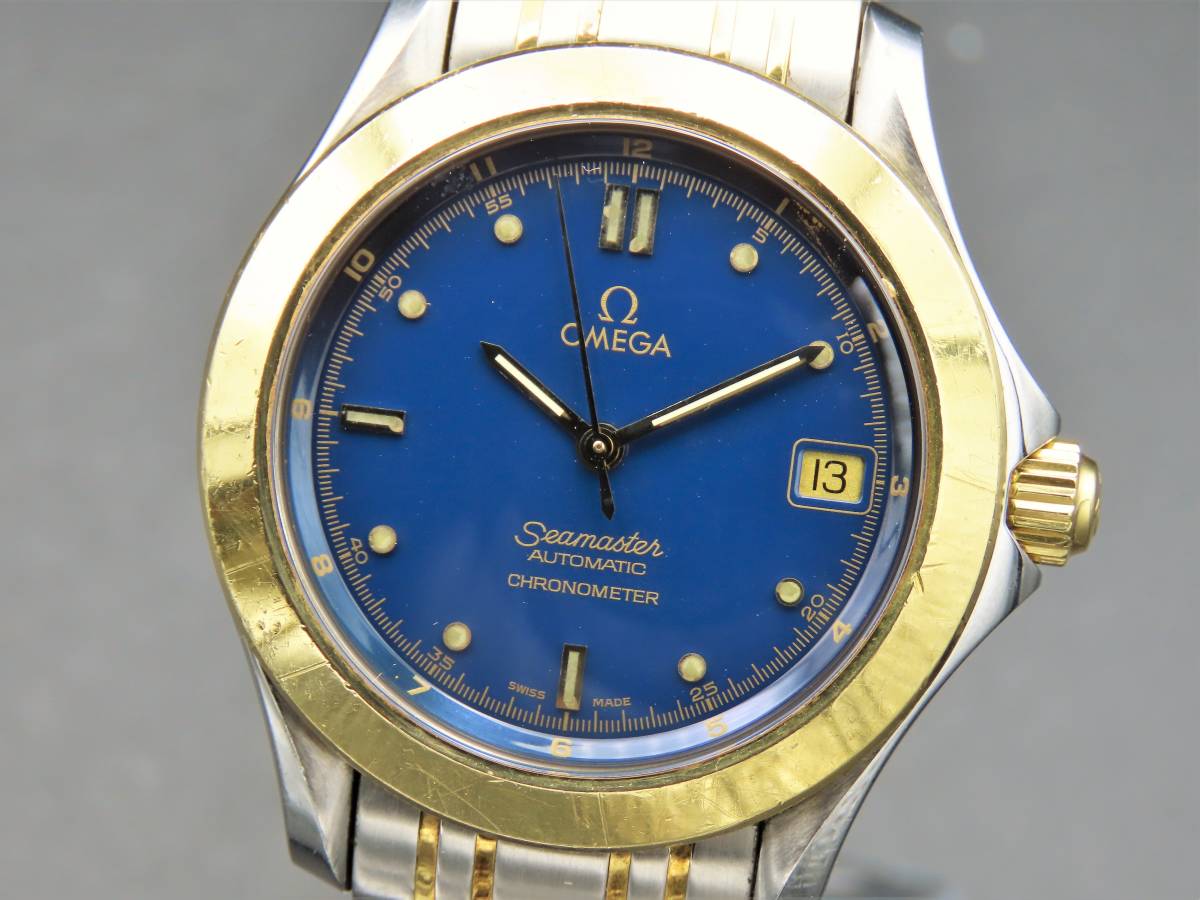 1円～ 稼動品☆正規品 OMEGA オメガ 2301.80 シーマスター YGベゼル