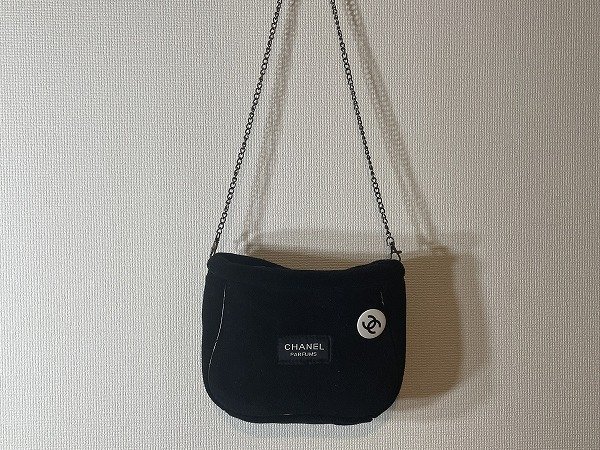 未使用 CHANEL シャネル チェーンショルダーバッグ パイル地