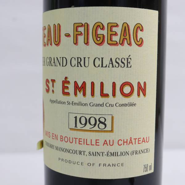 CHATEAU-FIGEAC（シャトーフィジャック）1998 13％ 750ml T23A130080