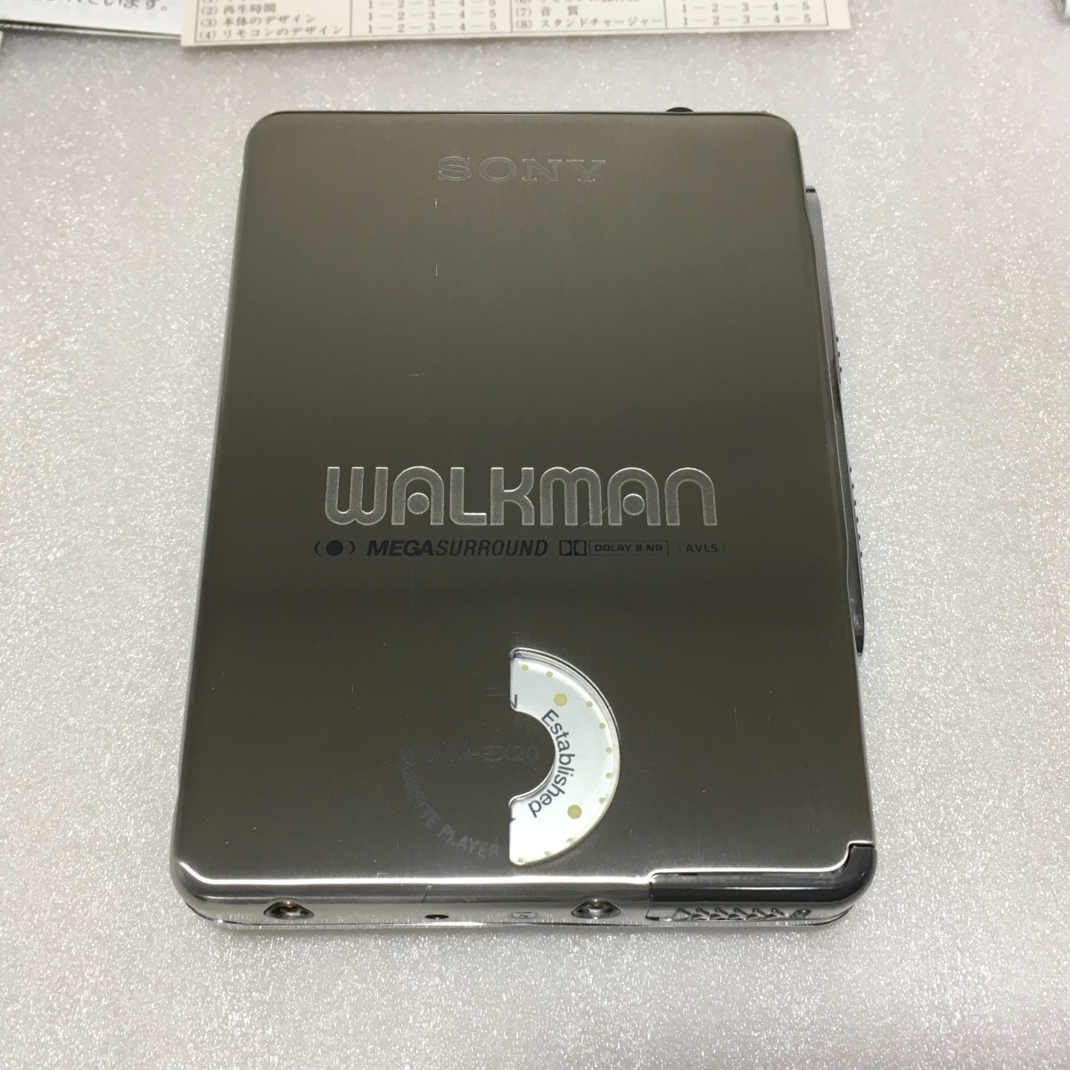 SONY WM-EX20 カセットプレーヤー MEGASURROUND □SONY WM-EX20