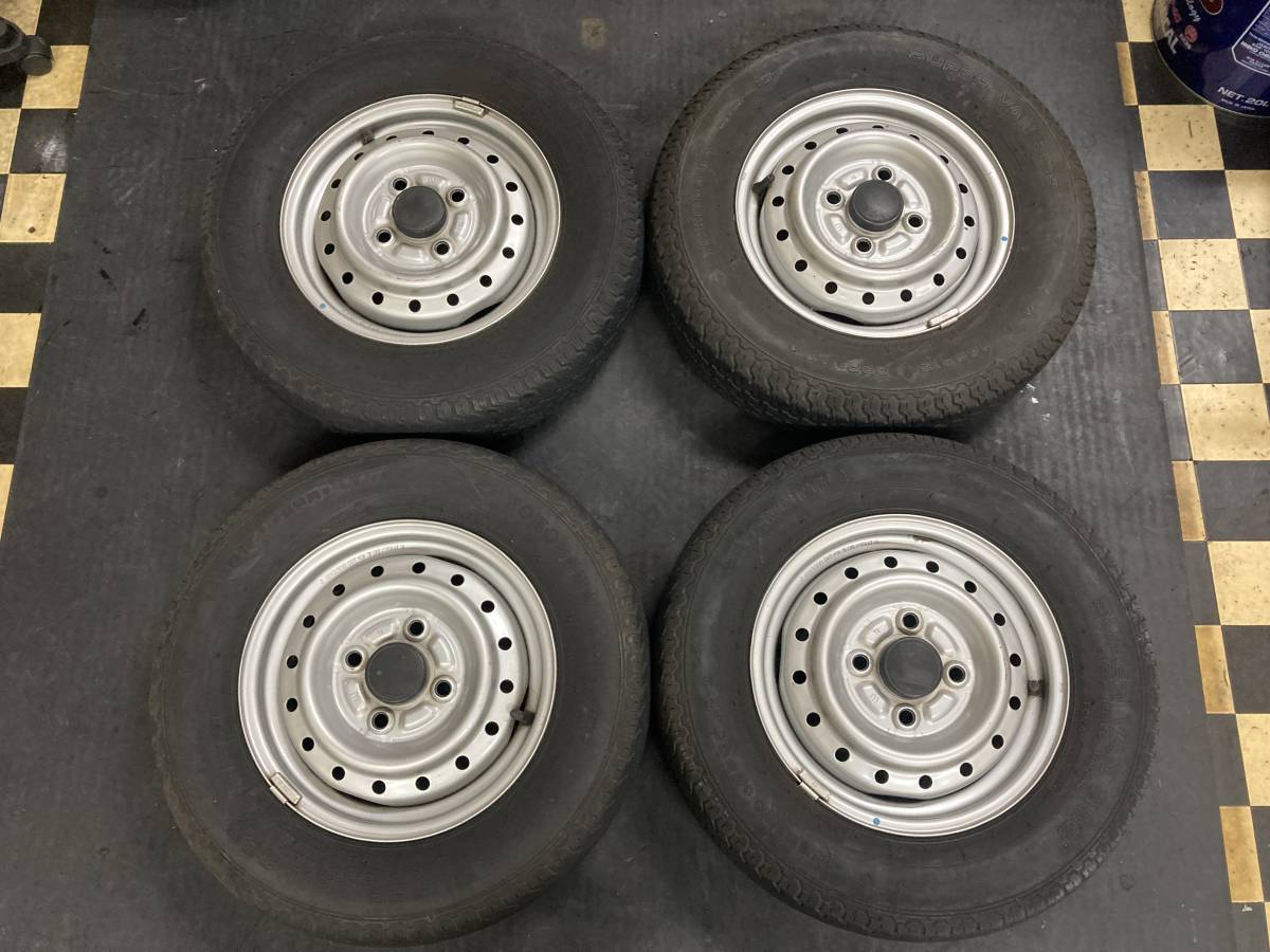 限定SALE，100%新品 スズキ DA63T キャリィ 軽トラック 純正ホイール ４本セット ホイールキャップ付き 軽トラ テッチン 鉄チン スタッドレス用に(ラジアルタイヤ)｜売買されたオークション情報、yahooの商品情報 4穴