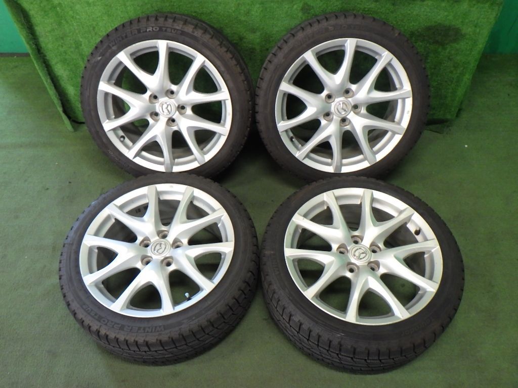 RX-8後期 225/45R18インチ 8J(+50) PCD114.3 5穴 アルミホイール タイヤ