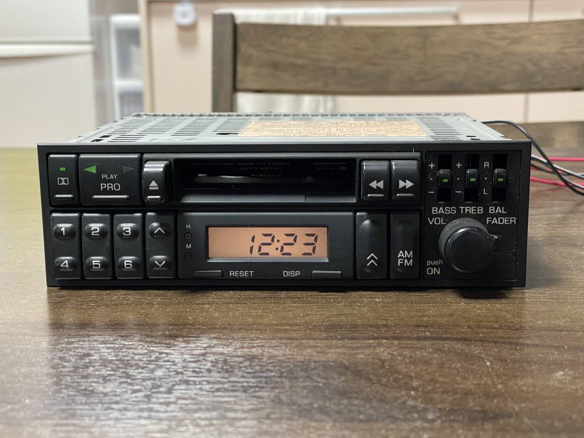 日産純正 パオ PAO FM AM カセットステレオ 作動確認済み 配線付き