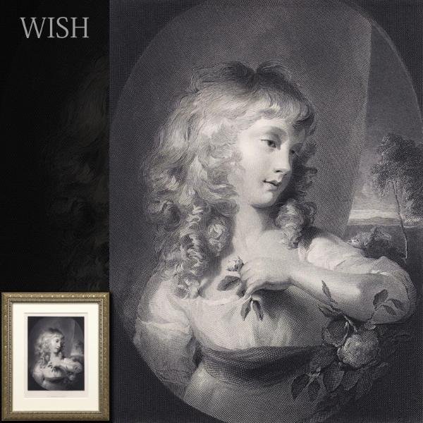 真作】【WISH】中山忠彦「真珠の耳飾り」リトグラフ 10号大 直筆サイン