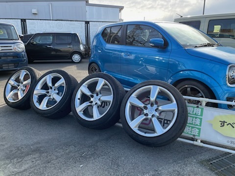 日産 フェアレディZ Z33 後期純正アルミホイール タイヤ付き（ホイール 