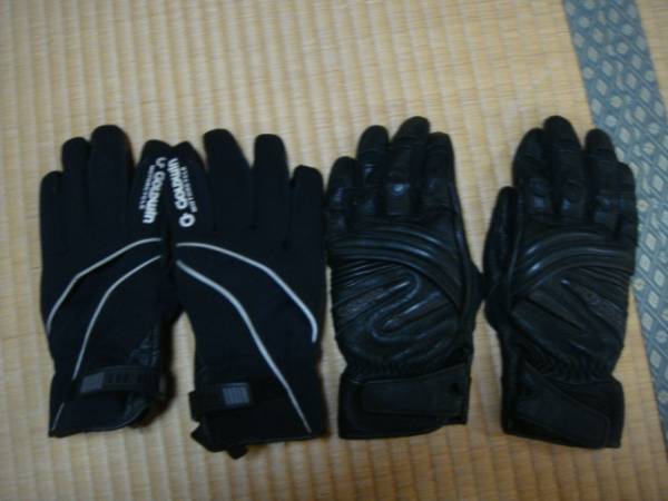 ゴールドウィン牛革ナイロングローブ2点美中古Mクシタニカドヤ