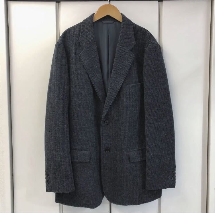 美品 Papas ウールコーデュロイ テーラードジャケット(L)