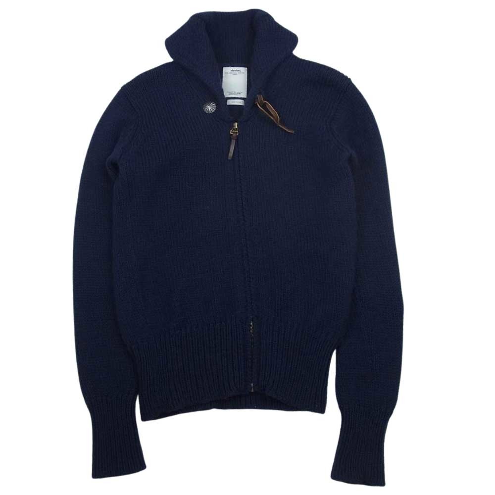 VISVIM ビズビム 0113205012005 STURGIS SWEATER F.Z ジップ ニット セーター ネイビー系 1【中古】