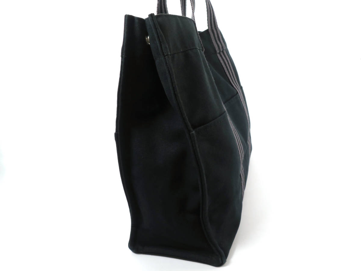 8439 美品 HERMES エルメス フールトゥ GM キャンバス トートバッグ 