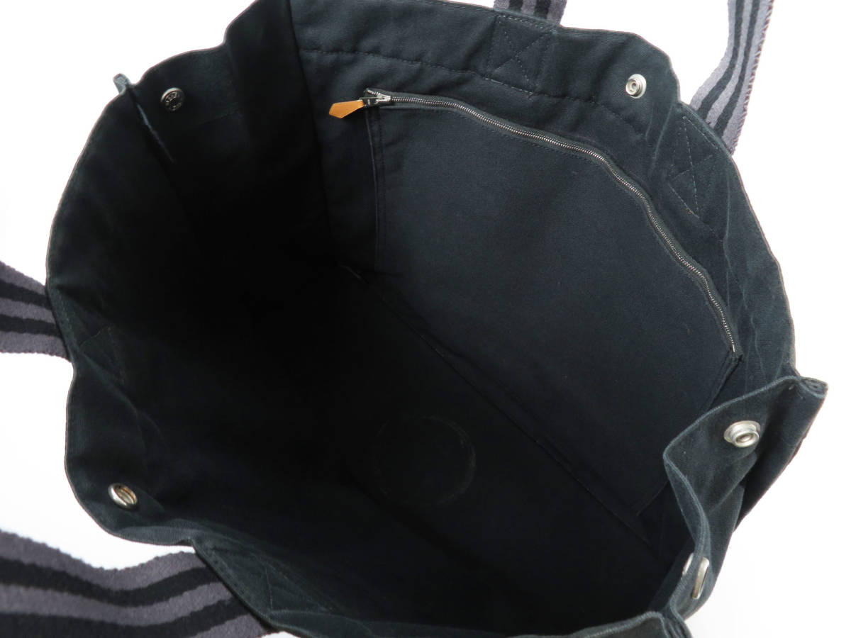 8439 美品 HERMES エルメス フールトゥ GM キャンバス トートバッグ 