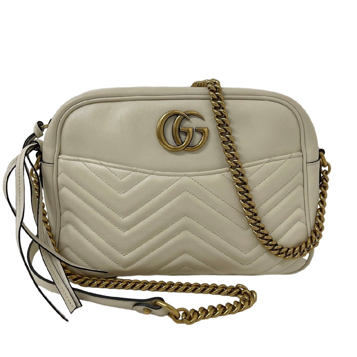 グッチ ショルダーバッグ GUCCI GGマーモント レザー スモール GG 