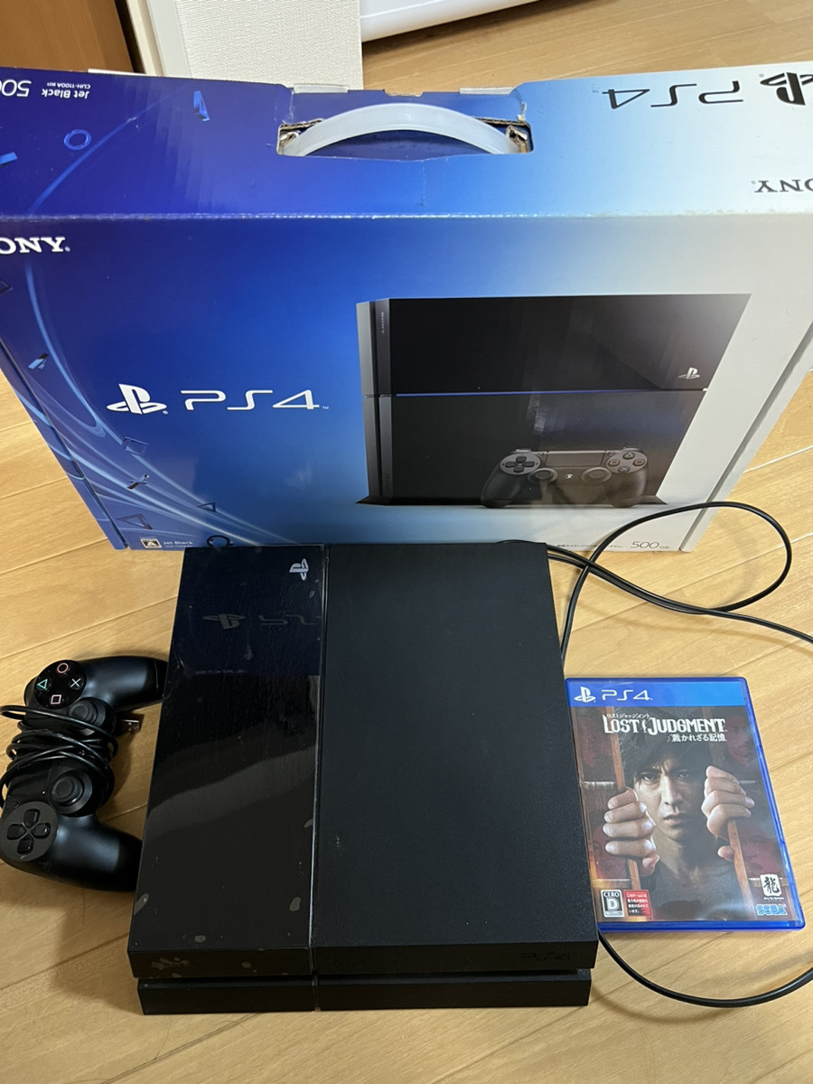 ■中古　PS4 CUH-1100A Jet Black 500GB　＋　LOST JUDGEMENT ロストジャッジメント　PS4版