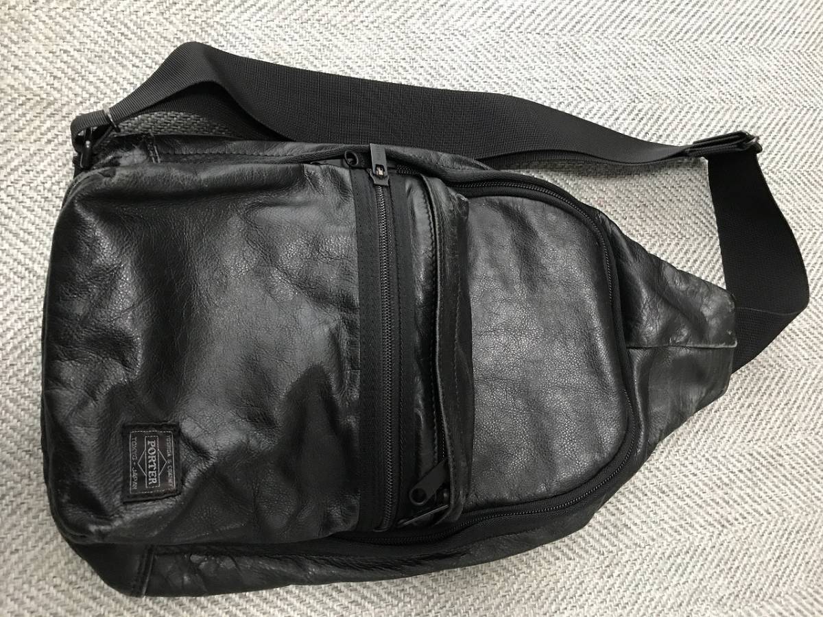 PORTER ポーター ALOOF スリング ショルダーバッグ アルーフ カーフ 