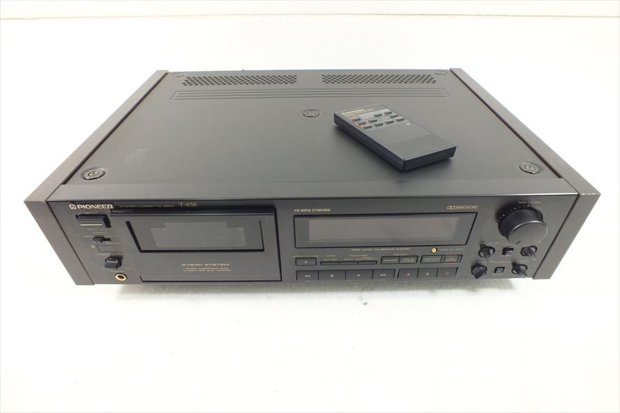 □ PIONEER パイオニア T-838 カセットデッキ リモコン有り 現状品