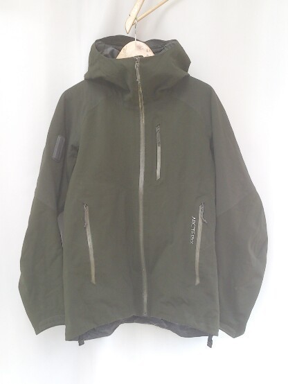 arcteryx アークテリクス ナイロンジャケット 長袖 reccoシステム windstopper 剥がれ有り Sサイズ グリーン メンズ 1208000008760