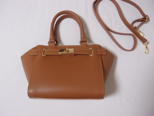 美品 Milos ミロス 金具付き レザー トートバッグ ショルダーバッグ 