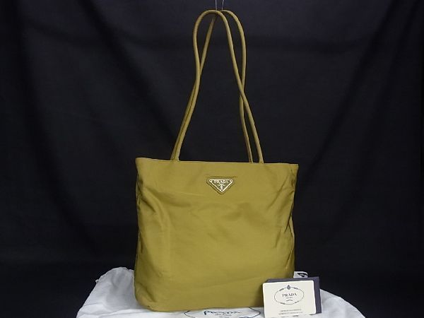 1円 極 PRADA プラダ B7352 テスートナイロン ショルダーバッグ トート 