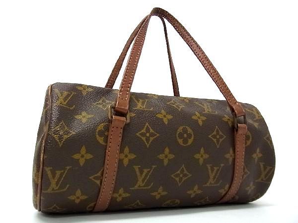 1円 LOUIS VUITTON ルイヴィトン M51366 モノグラム パピヨン26 円筒型 ハンドバッグ 手提げかばん レディース ブラウン系 AI0363ヌf