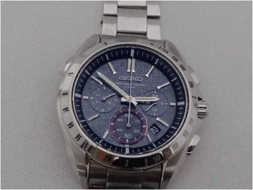 00010 稼働品 SEIKO BRIGHTZ 8B82-0AE0 電波ソーラー 文字盤チェック柄 
