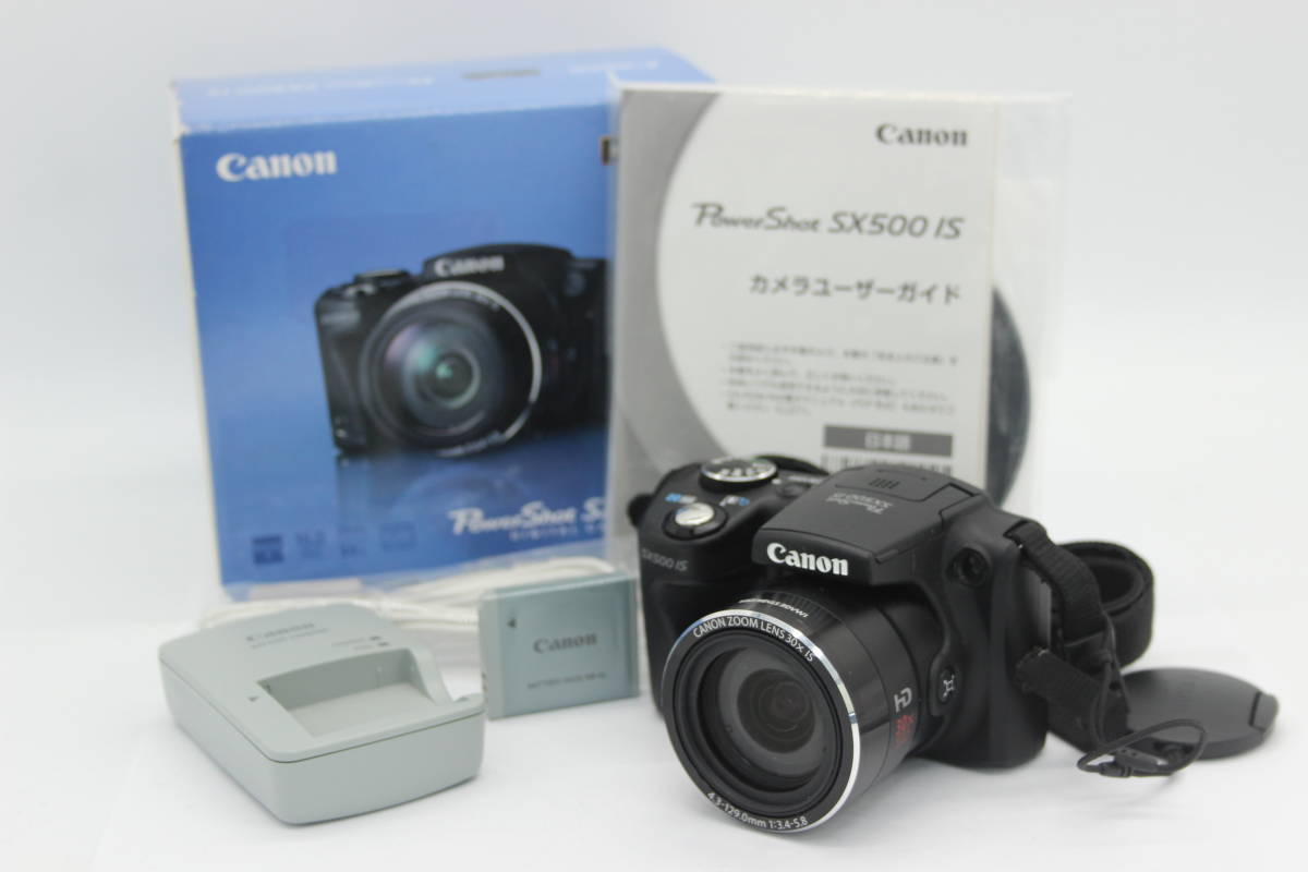 返品保証】【元箱付き】キャノン Canon PowerShot SX500 IS ブラック