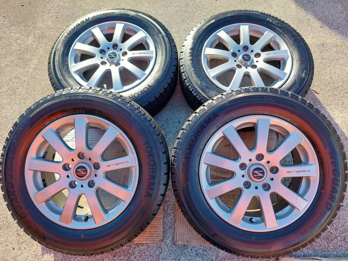 STERN 6J-15インチ ET48 114.3-5H スタッドレスセット ヨコハマ アイスガードIG50+ 195/65R15 2020年製 ノア ヴォクシー ステップワゴン