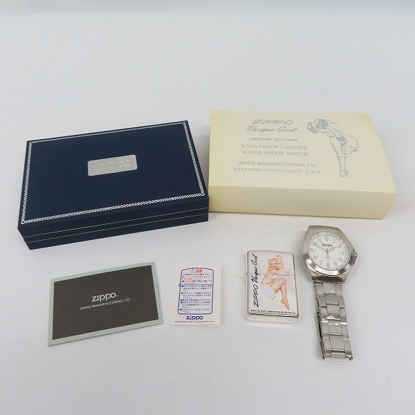 ZIPPO/ジッポー バーガスガール1 時計・ライターセット 特別限定品500 