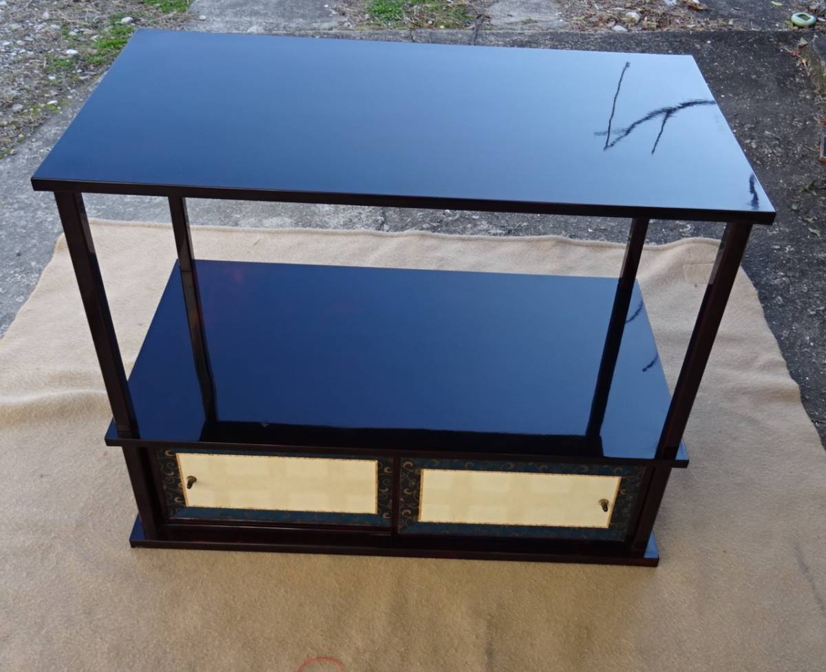 茶道具　木製・輪島真塗り　紹鴎棚