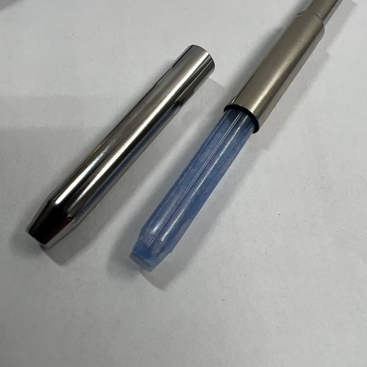 パイロット PILOT ノック式 万年筆 ペン先 18K 750 〈F〉 ブルー