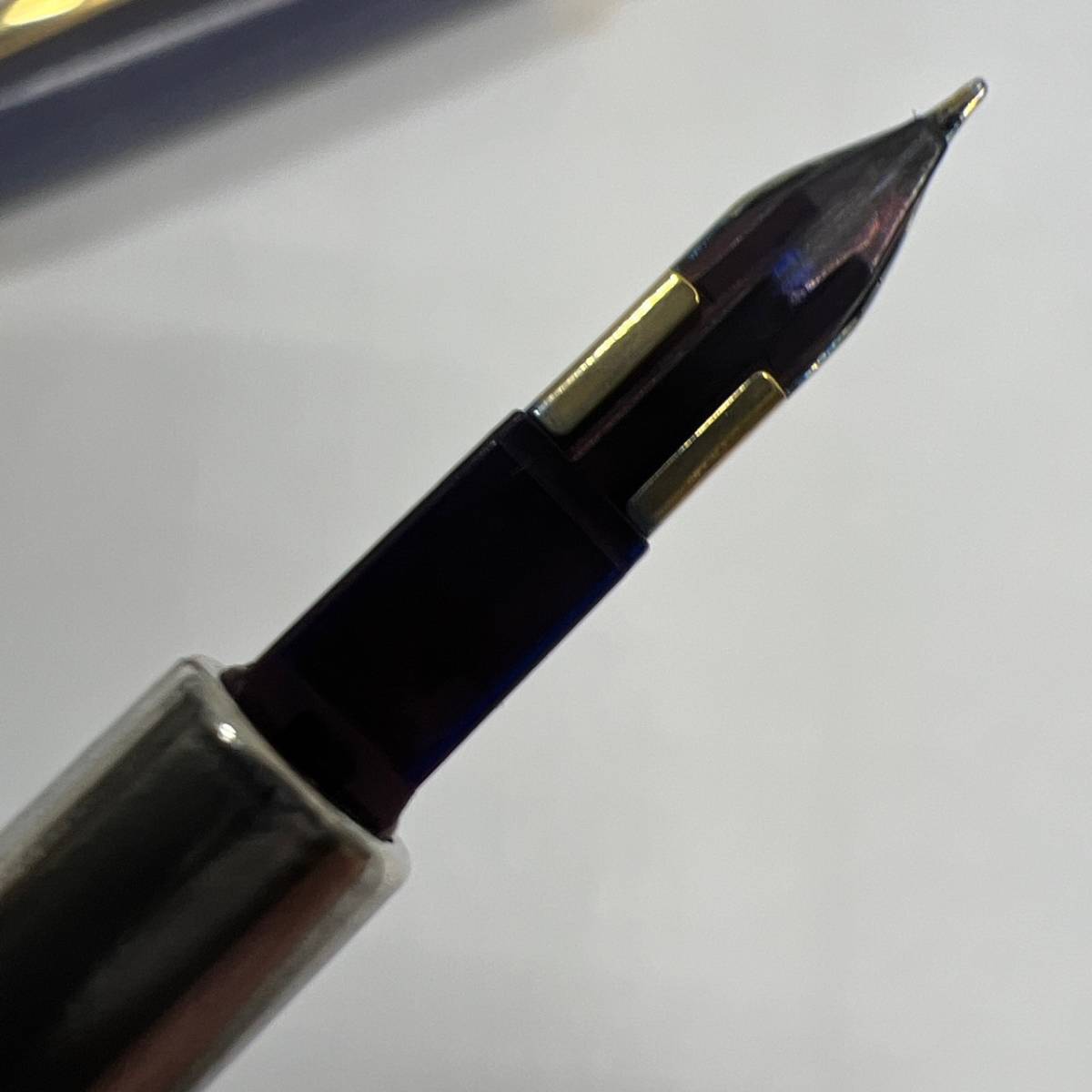 パイロット PILOT ノック式 万年筆 ペン先 18K 750 〈F〉 ブルー