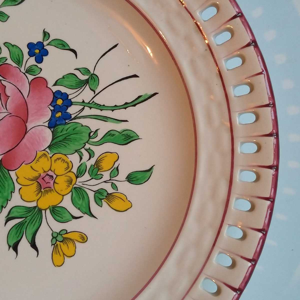 フランスブロカント購入 Luneville リュネヴィル 平皿 パニエプレート