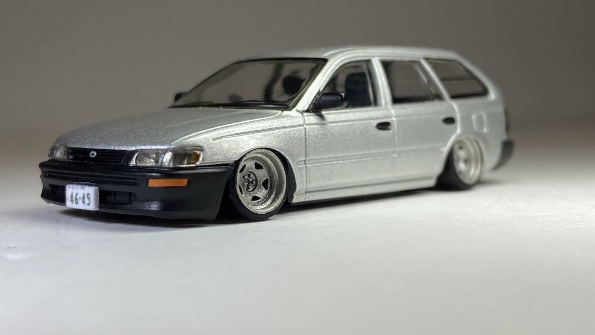 1/64 改 Toyota corolla van DX 車高短 深リムホイール 鉄チン 街道 