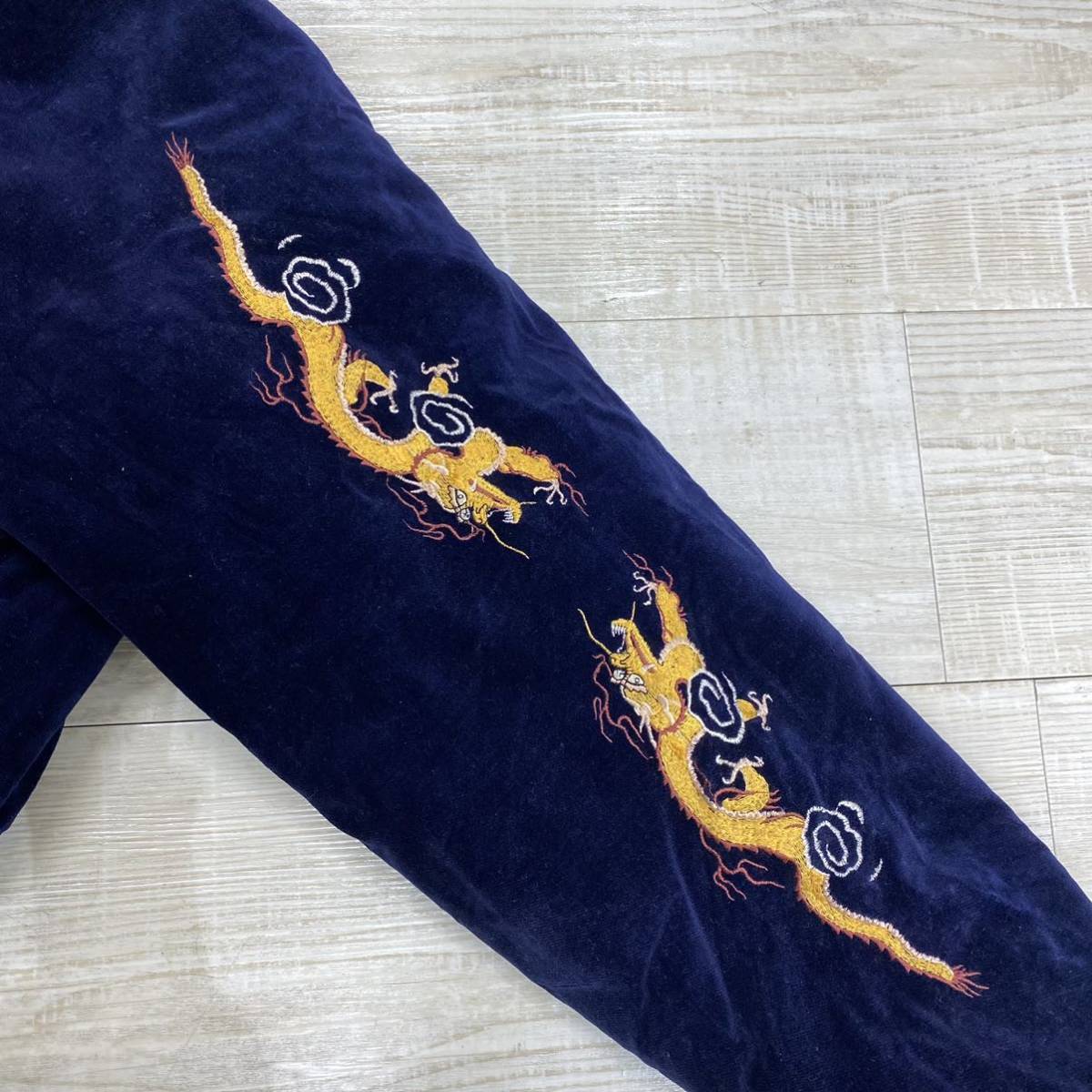 ヒューストン スカジャン ベロア 刺繍 別珍 HOUSTON 飛有棲屯 90s 公式 